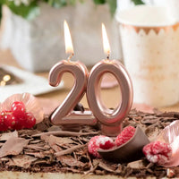 50th Birthday Rose Gold Candles Milestone