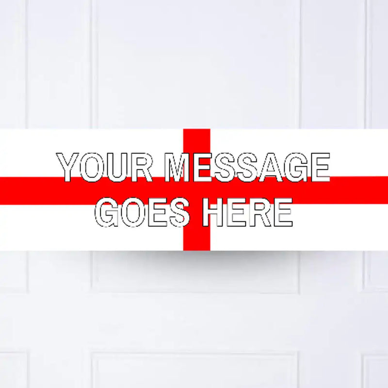 England Personalised Party Banner No Personalised Banner