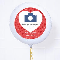 Personalised Photo Balloon – Valentine's Hearts Single Photo Personalised Balloons