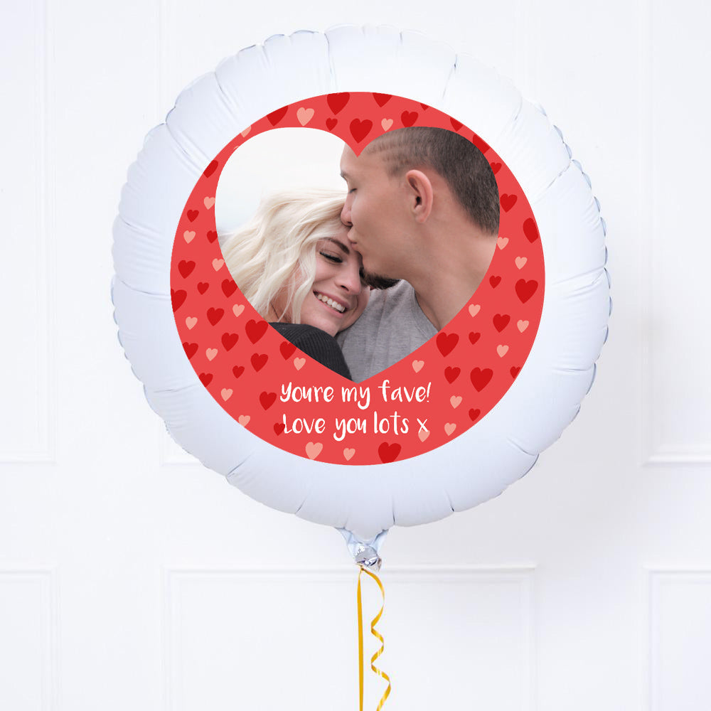 Personalised Photo Balloon – Valentine's Hearts Personalised Balloons