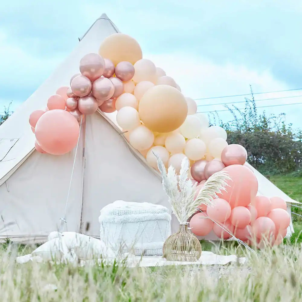 Balloon Arch Large - Rose Gold Chrome & Nude Everyday