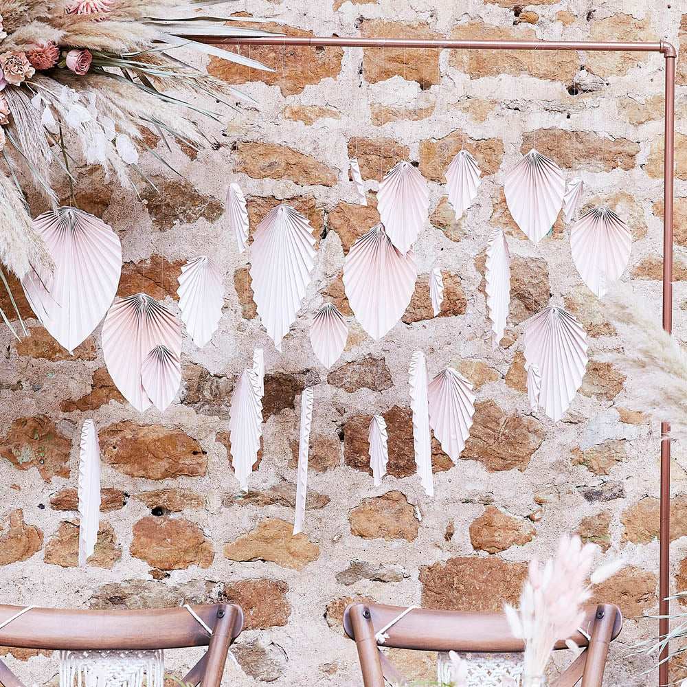Leaf Fans Backdrop - Blush Summer