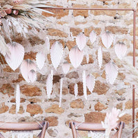 Leaf Fans Backdrop - Blush Summer