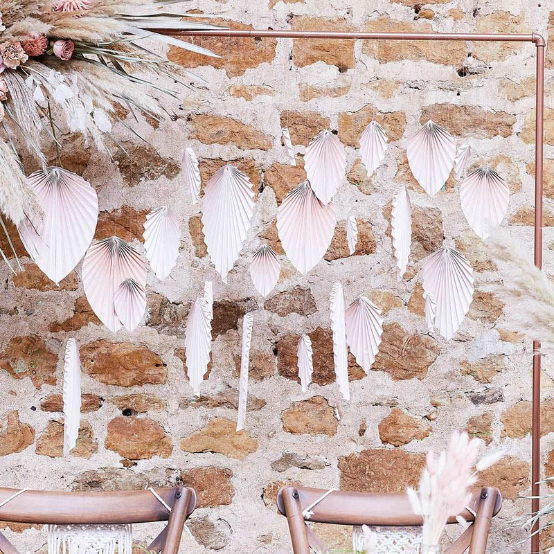 Leaf Fans Backdrop - Blush Summer