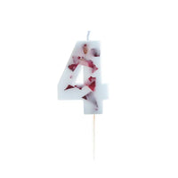 Pressed Petals Number 4 Candle General Party