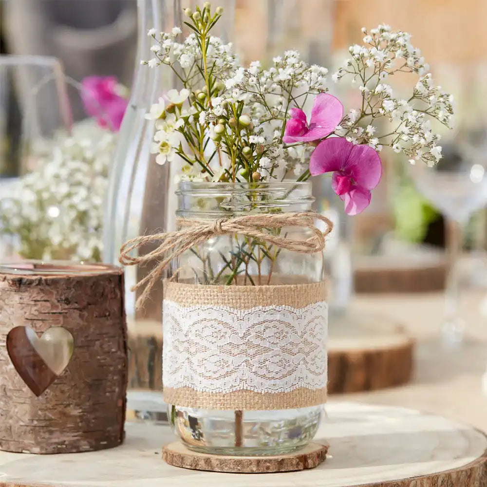 Hessian Glass Jar General Party