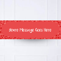 Love Hearts Personalised Party Banner No Personalised Banner