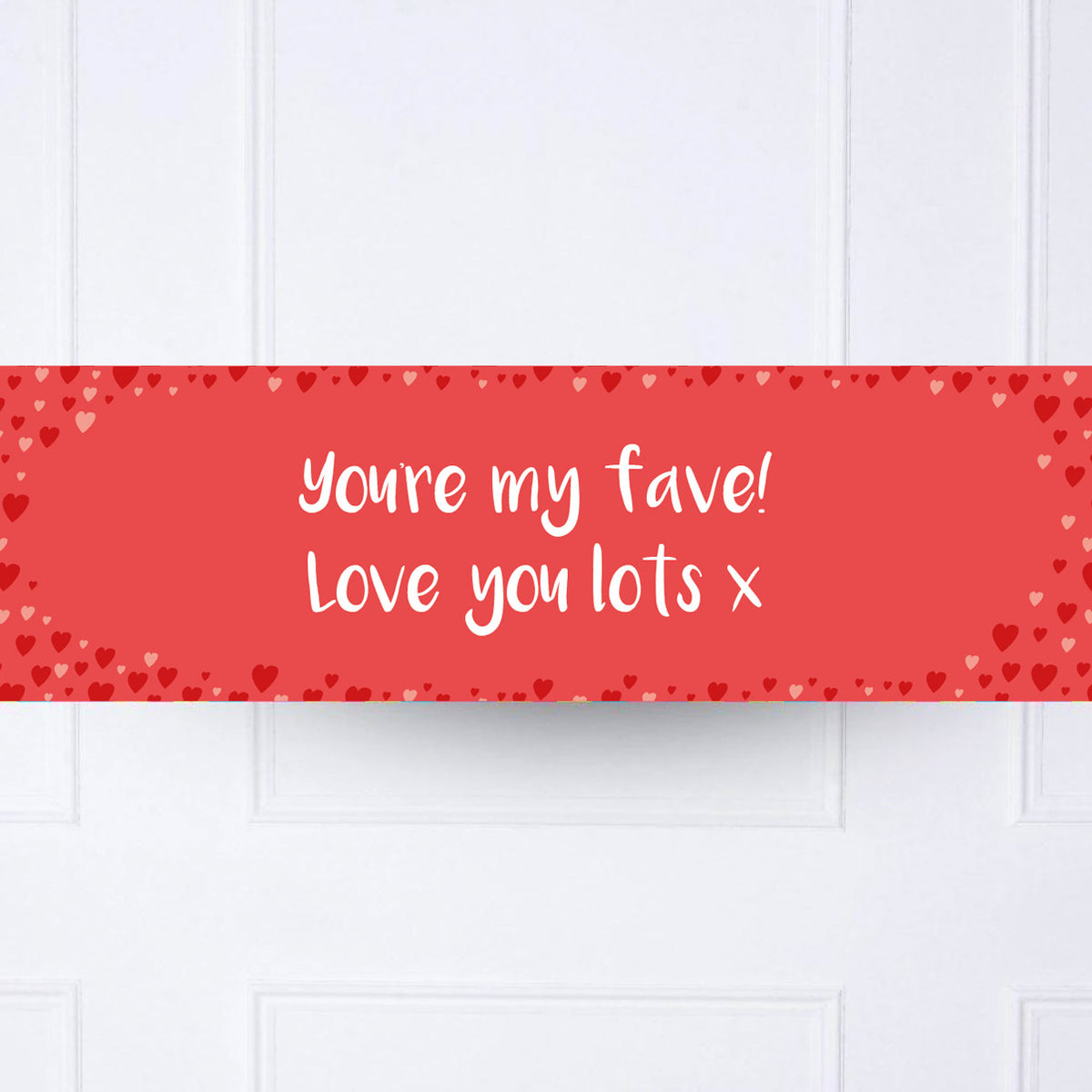 Love Hearts Personalised Party Banner Personalised Banner