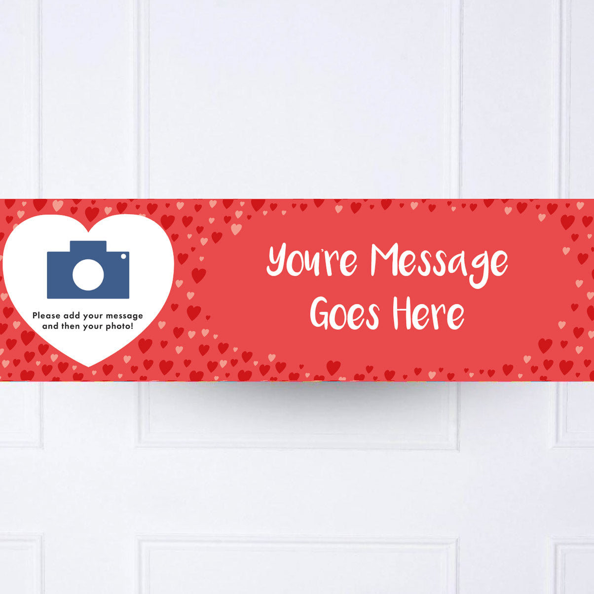 Love Hearts Personalised Party Banner Yes Personalised Banner