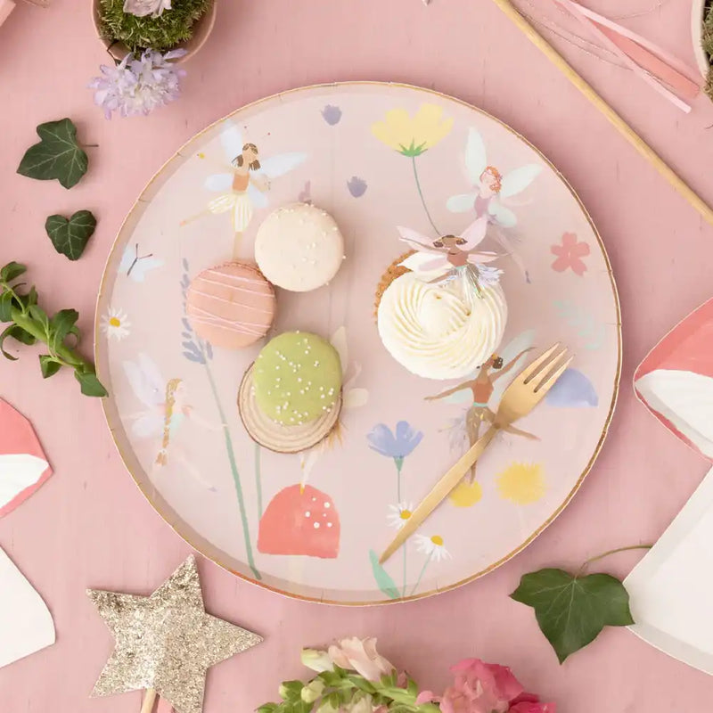 Fairy Garden Large Paper Plates (x8) Kids Party