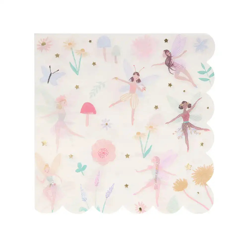 Fairy Garden Paper Napkins (x16) Kids Party