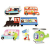 Set of 6 Transport Puzzles Kids Party