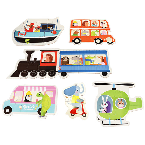 Set of 6 Transport Puzzles