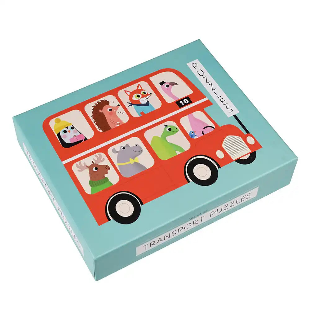 Set of 6 Transport Puzzles Kids Party