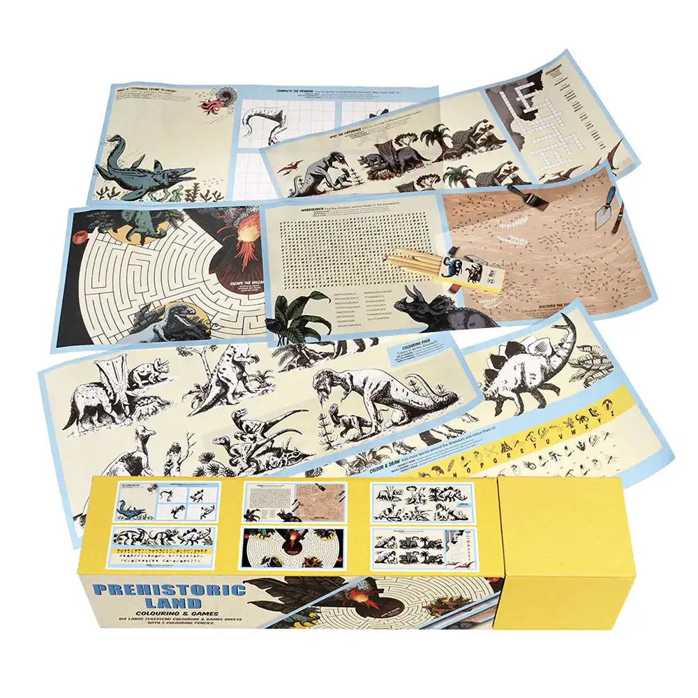 Prehistoric Land Activity Sheets Kids Party