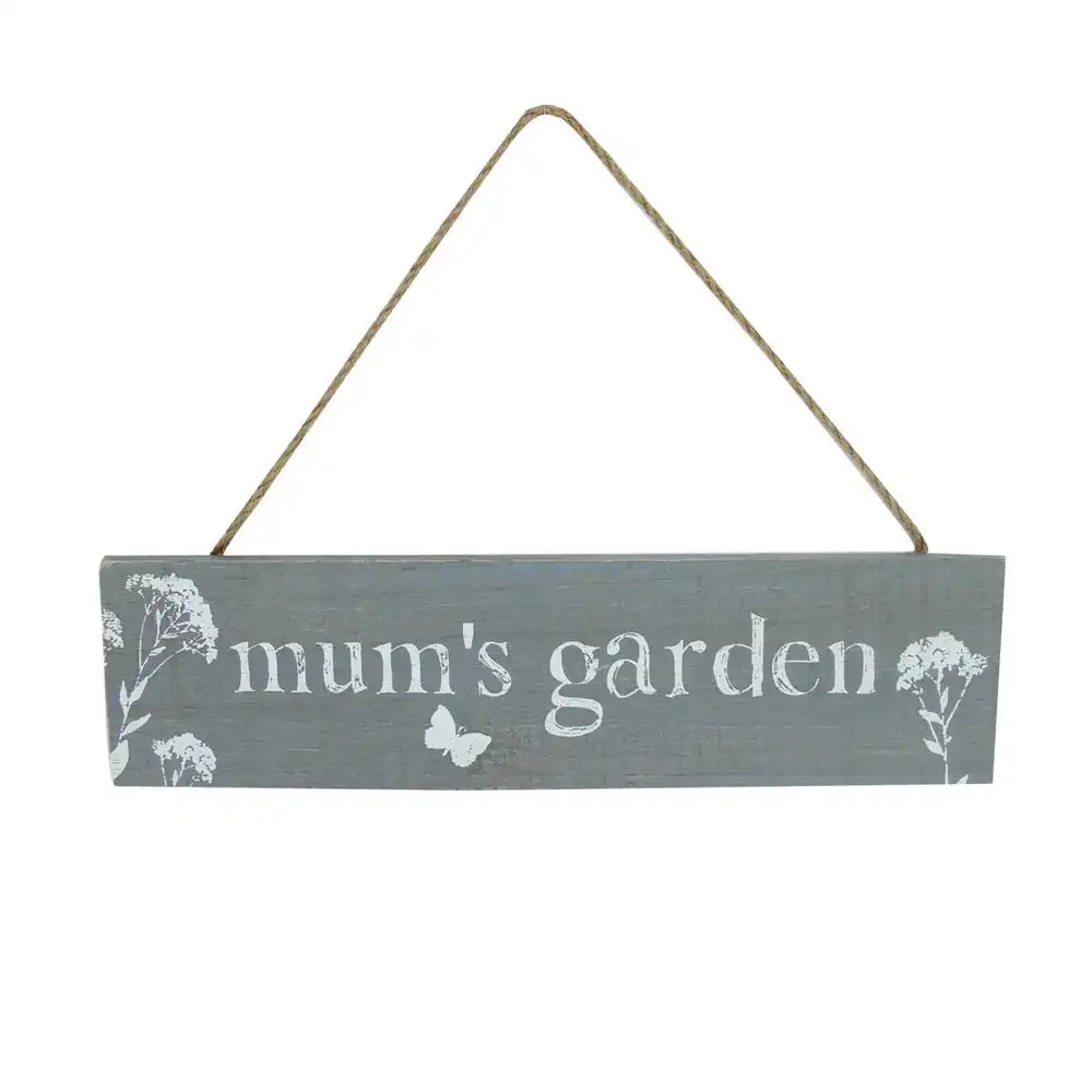 Wooden Grey Mums Garden Plaque Mother's Day