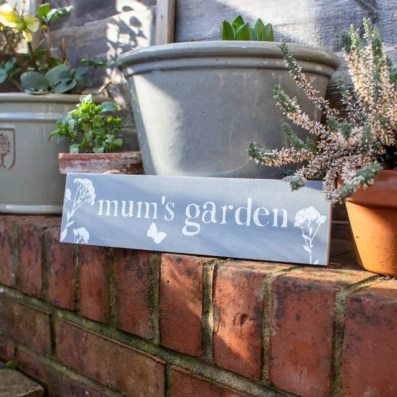 Wooden Grey Mums Garden Plaque Mother's Day