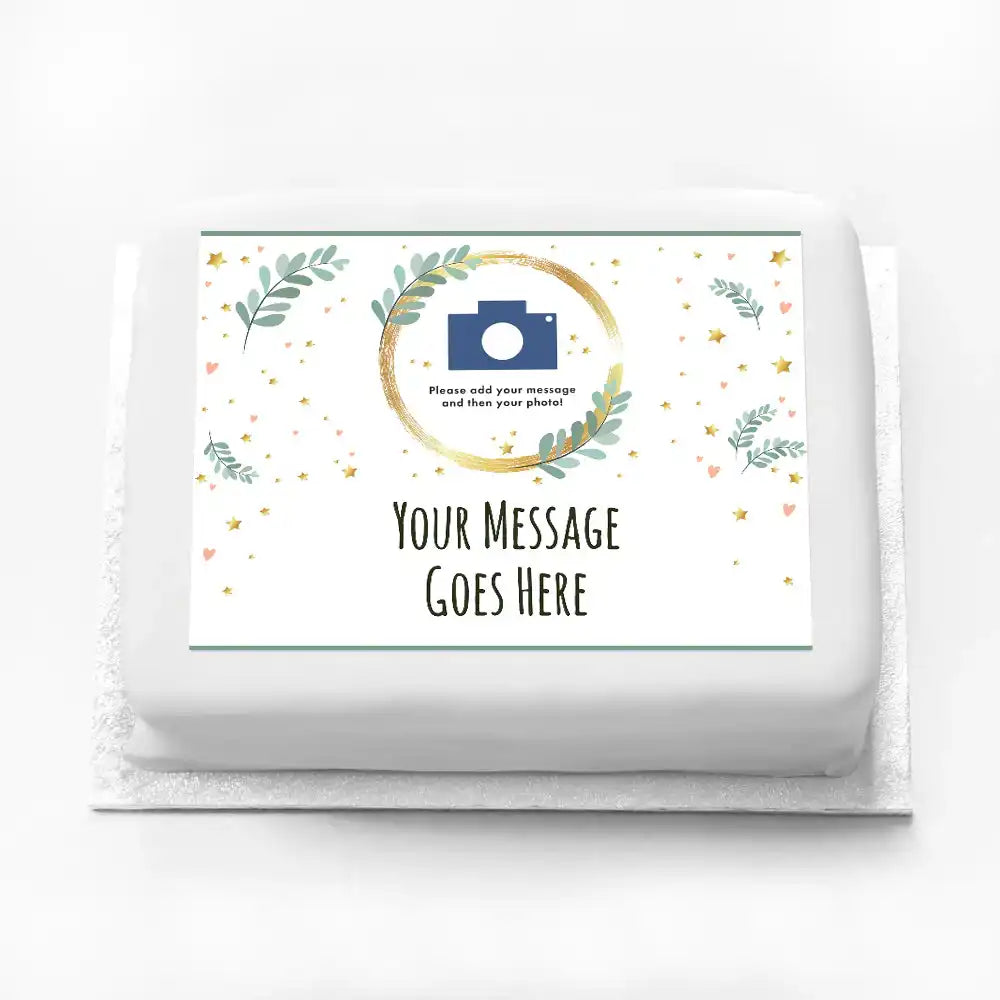Personalised Photo Cake - Rose Garden Yes Personalised Cake