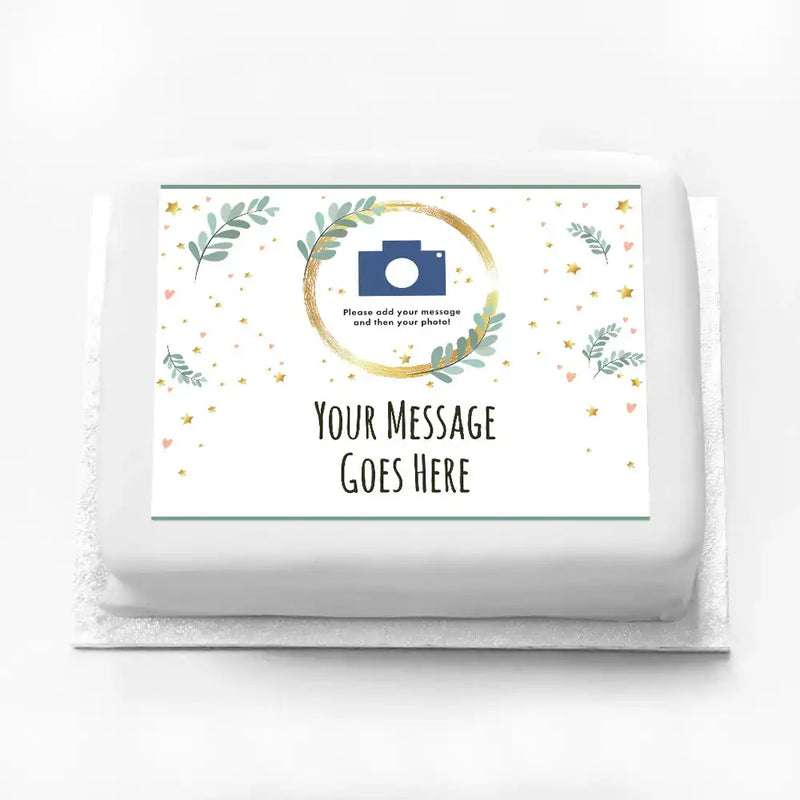 Personalised Photo Cake - Rose Garden Yes Personalised Cake