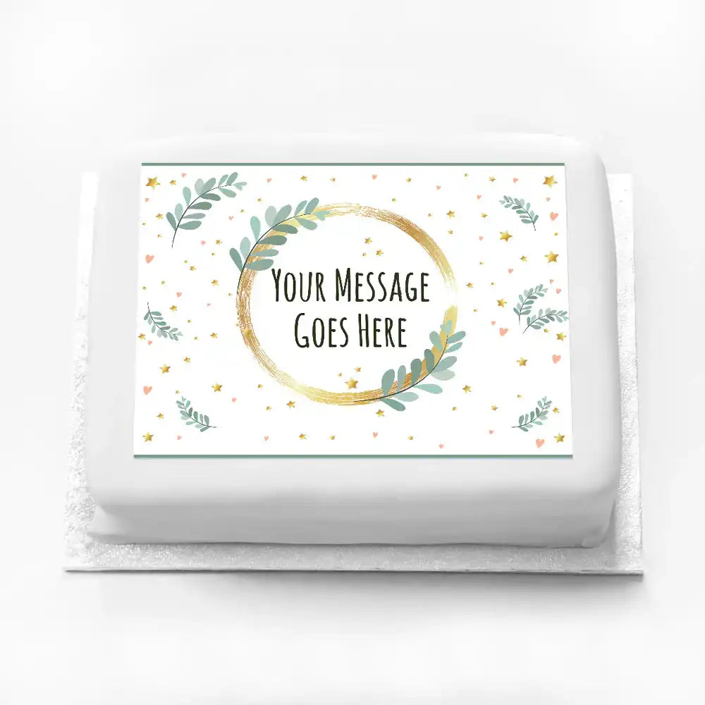 Personalised Photo Cake - Rose Garden No Personalised Cake