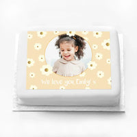 Personalised Photo Cake - Crazy Daisy Personalised Cake
