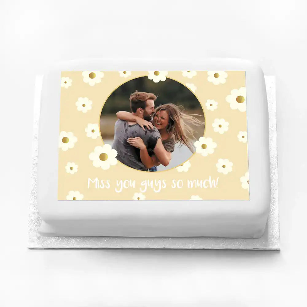 Personalised Photo Cake - Crazy Daisy Personalised Cake