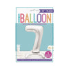Silver Standing Number Balloon - 7 General Party