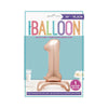 Rose Gold Standing Number Balloon - 1 Everyday