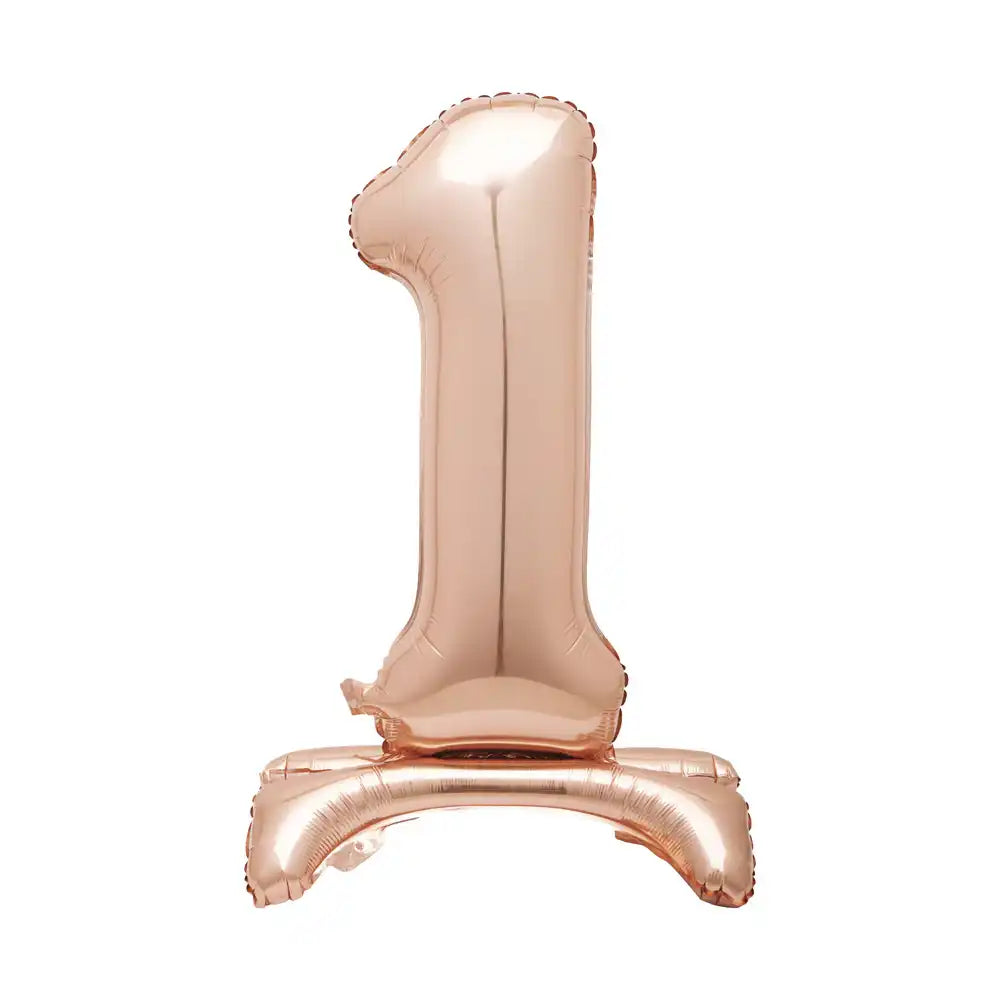 Rose Gold Standing Number Balloon - 1 Everyday