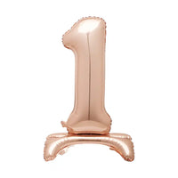 Rose Gold Standing Number Balloon - 1 Everyday