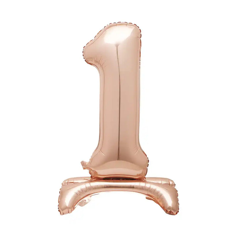 Rose Gold Standing Number Balloon - 1 Everyday