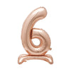 Rose Gold Standing Number Balloon - 6 General Party