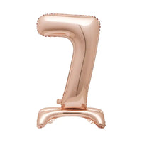 Rose Gold Standing Number Balloon - 7 General Party