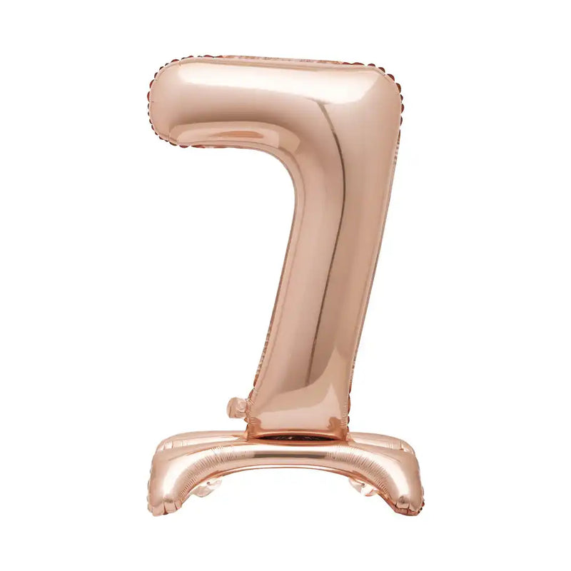 Rose Gold Standing Number Balloon - 7 General Party