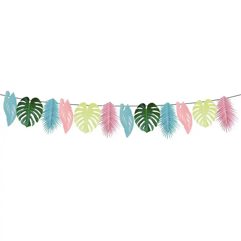 Tropical Palm - Pastel Leaf Garland Summer