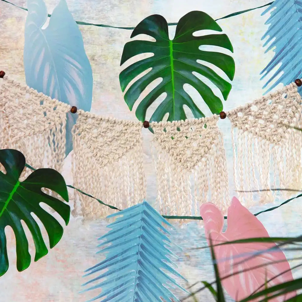 Tropical Palm - Pastel Leaf Garland Summer