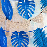 Tropical Palm - Blue Leaf Garland
