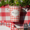 Gingham Paper Party Cups (x10) Summer