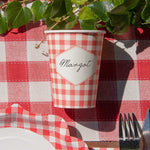 Gingham Paper Party Cups (x10)