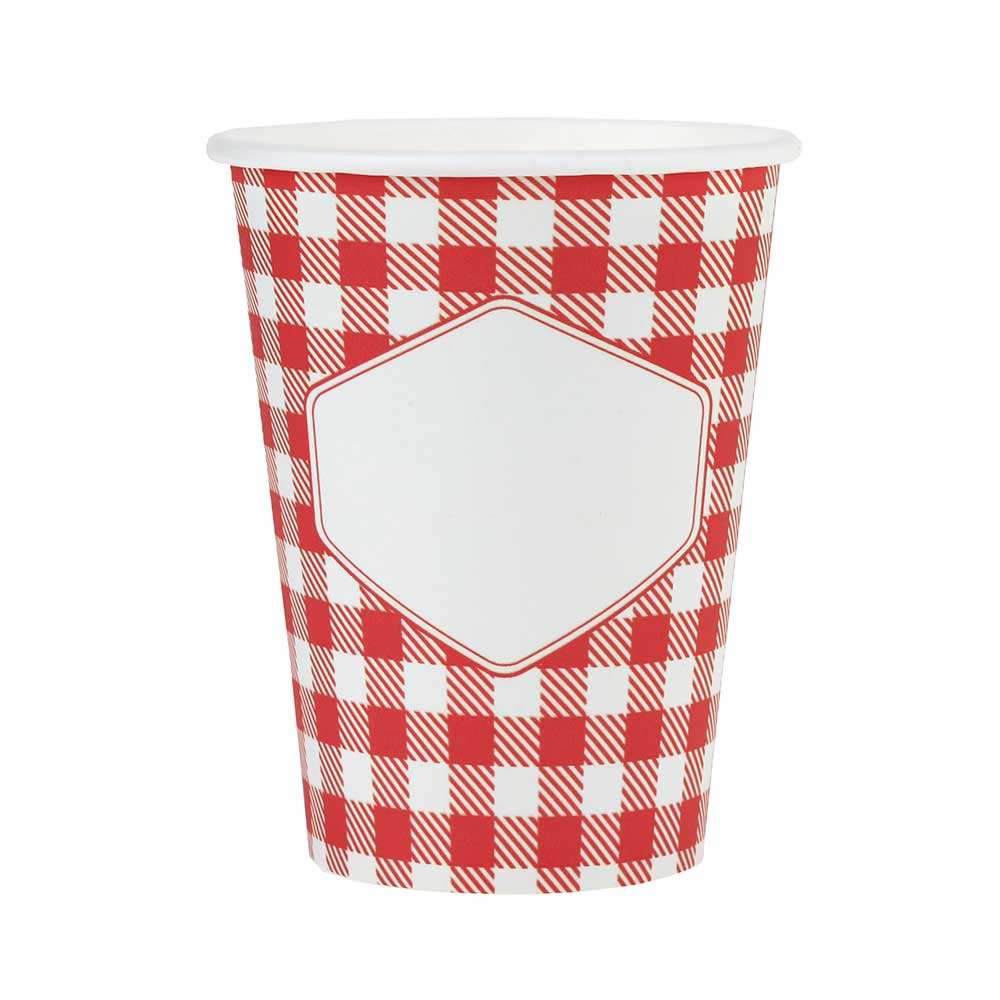Gingham Paper Party Cups (x10) Summer