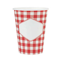 Gingham Paper Party Cups (x10) Summer