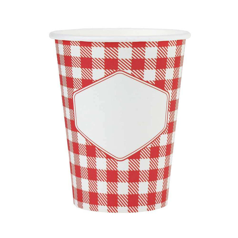 Gingham Paper Party Cups (x10) Summer