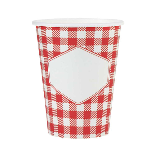 Gingham Paper Party Cups (x10)