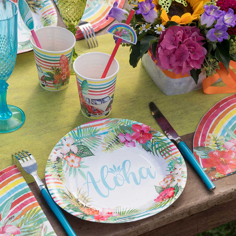 Aloha Paper Party Plates (x10)