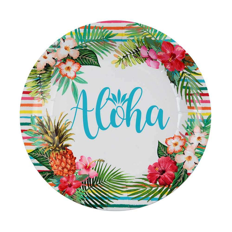 Aloha Paper Party Plates (x10) Summer