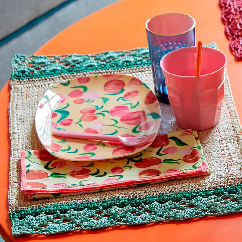 Peach - Melamine Rectangular Small Plate Summer