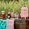 Acrylic Champagne Glass with Embossed Detail - Clear Summer