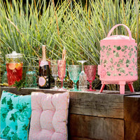 Acrylic Champagne Glass with Embossed Detail - Clear Summer
