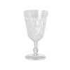 Acrylic Wine Glass with Embossed Detail - Clear Summer