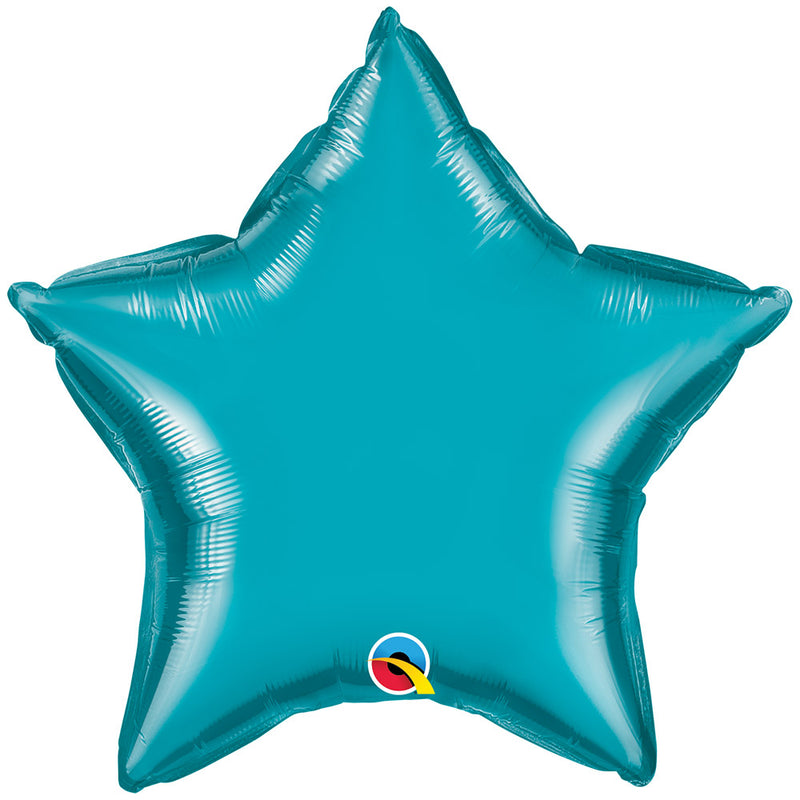 Star Foil Balloon - Turquoise Blue